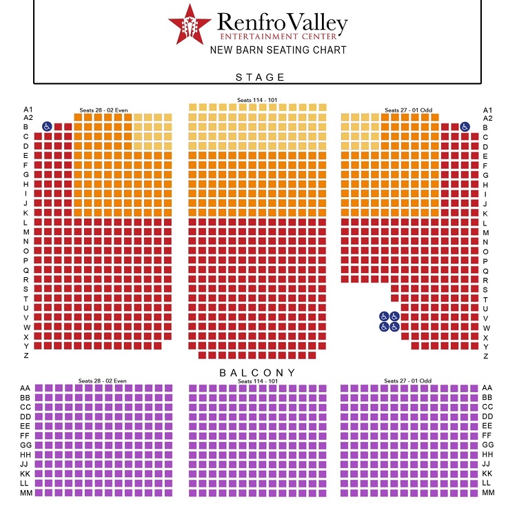 Seating Chart | Renfro Valley Entertainment Center